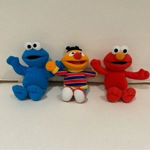 Vintage Trio Fisher-Price Sesame Street Cookie Monster, Elmo, Ernie